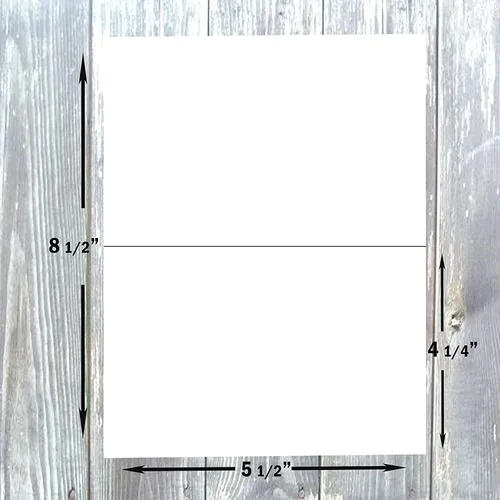 Vista 2 de Hamilco Cartulina blanca crema en blanco, tarjetas A2 plegadas - Invitaciones de felicitación estacionarias - 4 1/4 x 5 1/2 pulgadas, peso pesado