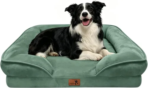 Vista 61 de Spotted Play Cama ortopédica para perros con lados, sofá cama para perros pequeños, sofá cama de espuma de apoyo para mascotas con funda extraíble