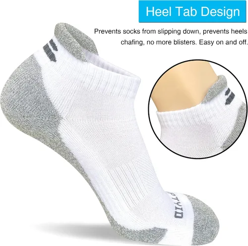 Vista 2 de APTYID Calcetines tobilleros acolchados para hombre (6 pares)