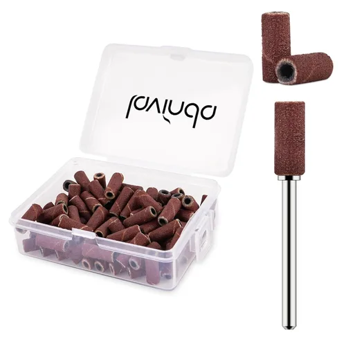 Vista 9 de Lavinda Brocas para taladro de uñas de 3/32 pulgadas de fácil remoción para bandas de lijado, mandril pequeño profesional de acero inoxidable de 3.1