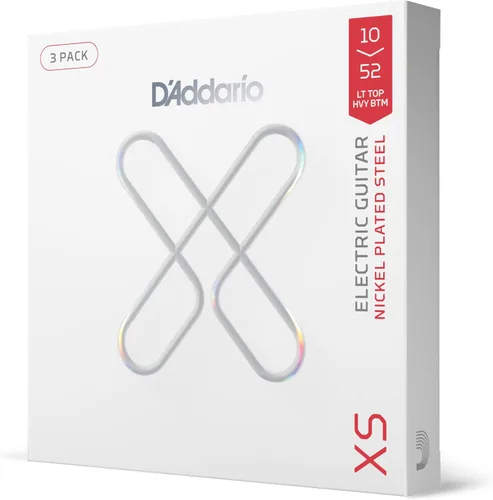 Vista 11 de D'Addario - Cuerdas de guitarra eléctrica con revestimiento de níquel XS, XSE1156, calibre Med Top/X-Heavy Bottom 11-56, juego de 6 cuerdas, paquete