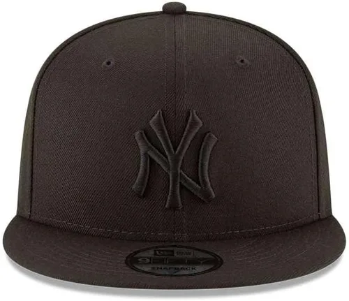Vista 2 de New Era New York Yankees Basic OTC 950 Stretch Fit Sombrero Negro sobre Negro OSFA