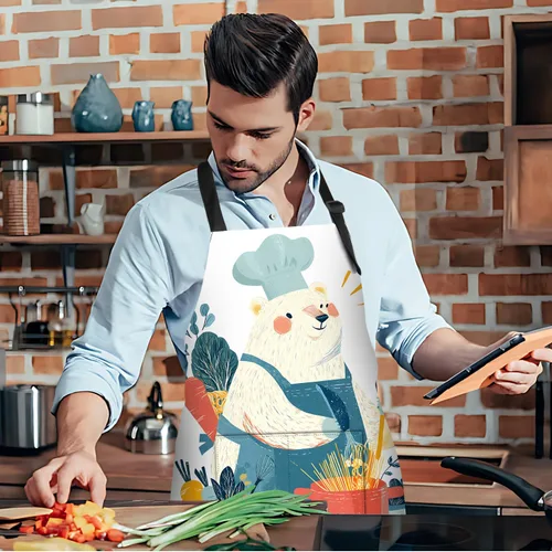 Vista 8 de Delantal divertido con 2 bolsillos para hombres y mujeres, barbacoa, parrilla, delantales con babero ajustable, regalos, cocina, cocina de la cocina