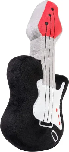 Vista 2 de Lambs & Ivy Rock Star Peluche Guitarra Instrumento Peluche Juguete - Gris/Negro
