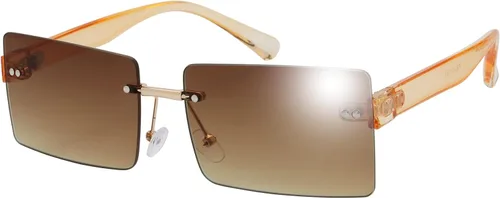 Vista 10 de The Fresh - Lentes de sol minimalistas pequeños rectangulares transparentes - Embalaje exquisito
