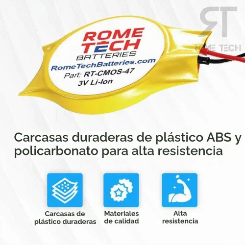 Vista 4 de Rome Tech CR2032 - Batería CMOS para Dell Wyse 3040 / HP EliteBook 480 G3