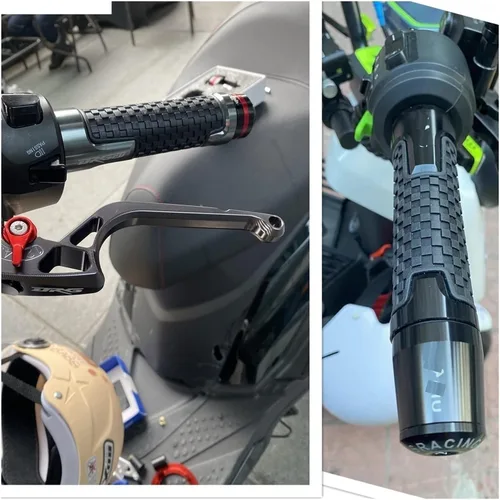 Vista 4 de SCUUBE Handlebar Plug for Kawasaki H2 H2R 2015-2016 Motorcycle Handlebar Hand Grips Anti Skid Handle Bar Cap Ends Plug CNC Aluminum Accessories Black
