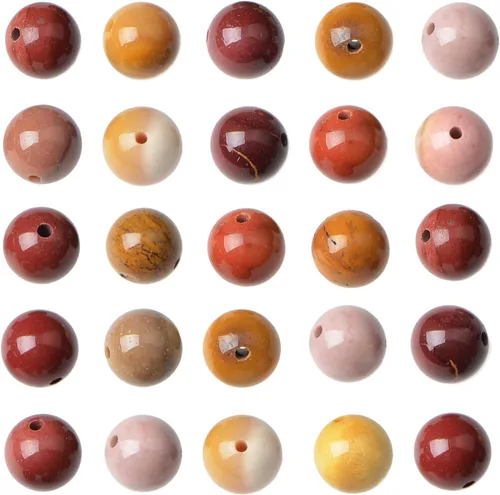 Vista 37 de AD Beads 200 cuentas redondas naturales de 7 chakras de 0.157 pulgadas (0.157 in), piedras preciosas de energía curativa, kit de joyería