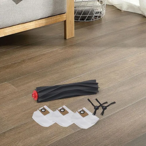 Vista 4 de RichVibe Piezas de repuesto para aspiradora o para eufy 3 en 1 E20 Robot Aspirador con 2 cepillos laterales, 3 bolsas, 1 cepillo principal