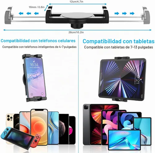 Vista 7 de Soporte de tableta de coche/camión para parabrisas de salpicadero