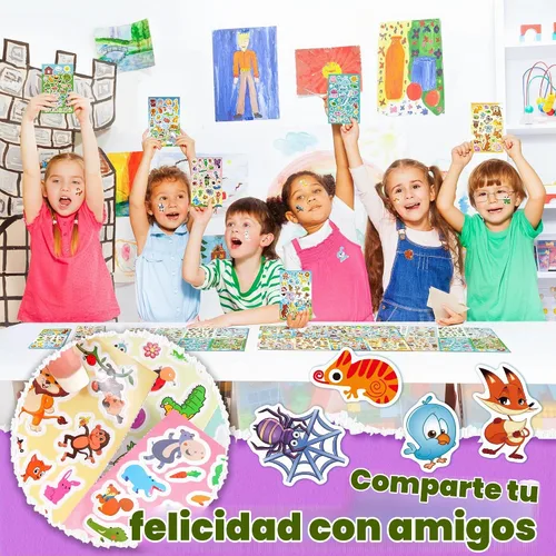 Vista 3 de Sinceroduct - Calcomanías de animales para niños, más de 1800 calcomanías Animal-01