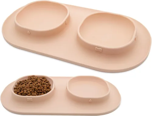 Vista 8 de Cuencos de comida para perros, cuencos para mascotas y cuencos de agua para perros con antiderrames y antideslizantes, cuencos alimentadores