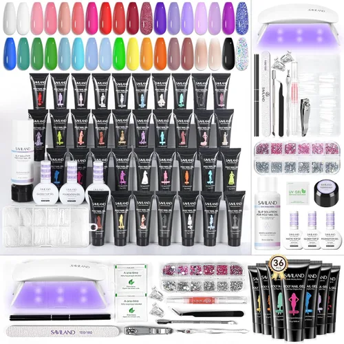 Vista 10 de SAVILAND Hema-Free Poly Gel Kit, 36 Colors, All-in-1 for Beginner DIY Home 36 Colors, 4+ Weeks Wear, Durable Resin, Quick Extension, Smooth
