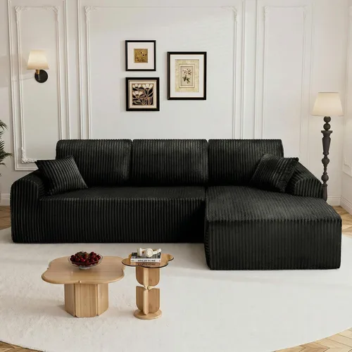 Vista 40 de Sofás seccionales de nube deshuesada de 95 pulgadas para sala de estar, cómodo y esponjoso sofá de espuma viscoelástica en forma de L, sofá modular