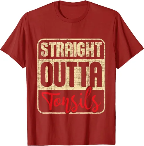 Vista 51 de Straight Outta Amígdalas - Camiseta de recuperación de cirugía de eliminación de amígdalas Asphalt Grey