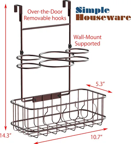 Vista 2 de Simple Houseware secador de pelo y herramientas de estilo organizador