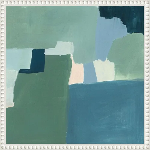Vista 7 de Amanti Art Lienzo enmarcado para pared, 16 x 16 pulgadas, verde azulado y salvia I de Victoria Barnes, lienzo enmarcado para pared, obras de arte