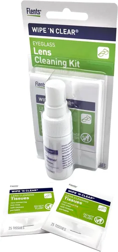 Vista 9 de Flents Wipe'N Clear Toallitas de limpieza biodegradables para lentes, envueltas individualmente, productos ecológicos, 20 unidades, fabricadas
