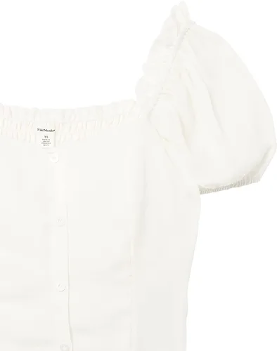 Vista 7 de Wild Meadow Top fruncido de manga abombada para mujer