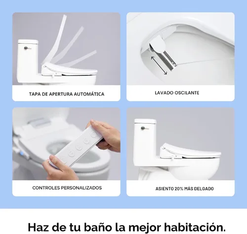 Vista 10 de TUSHY Aura - Asiento de bidé eléctrico de lujo Asiento de inodoro con calefacción con control de temperatura, agua caliente ajustable al instante
