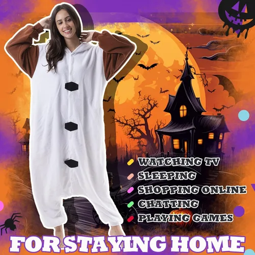 Vista 3 de Beauty Shine - Mameluco unisex para adultos, disfraz de personaje de caricaturas para cosplay, Halloween, Navidad, ropa para dormir o estar en casa