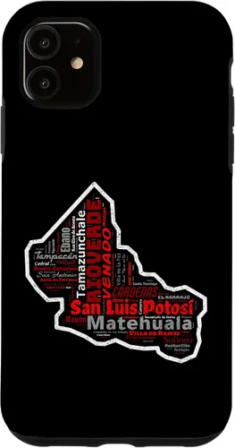 Vista 6 de iPhone 12 mini San Luis Potosí México Mapa Camiseta Ciudades Y Municipios Case