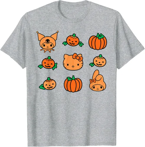 Vista 32 de Camiseta de Halloween Hello Kitty My Melody Kuromi Pumpkins