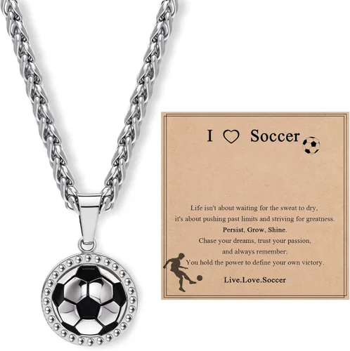 Vista 19 de Collar con colgante deportivo para hombres, mujeres, adolescentes, fútbol, baloncesto, béisbol, fútbol, deportes, regalos para fanáticos del