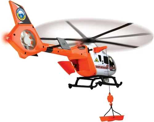 Vista 2 de DICKIE TOYS Helicóptero de rescate SOS ligero y sonoro con cuchillas de rotor móviles, 25