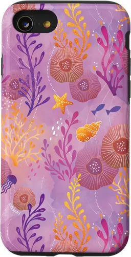 Vista 18 de Funda para iPhone 16 Disney The Little Mermaid Ariel Under the Sea Ambiance
