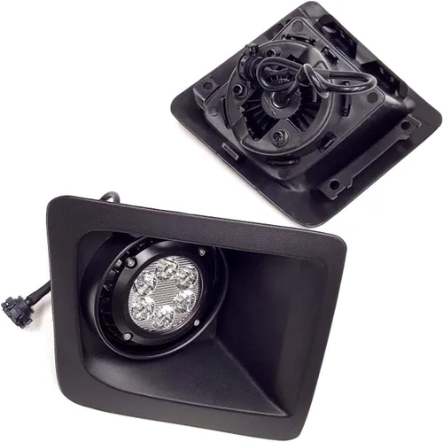Vista 5 de LEDIN Compatible con GMC Sierra 2014-2015 con parachoques delantero LED integrado, luces antiniebla transparentes, par de biseles