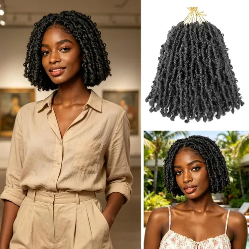 Vista 63 de Superlight Butterfly Locs - Cabello de ganchillo de 12 pulgadas, 6 paquetes