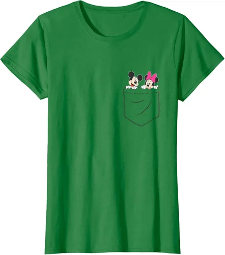 Vista 33 de Disney Mickey & Minnie Mouse - Camiseta de bolsillo pequeño para pareja
