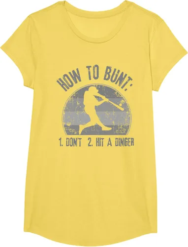 Vista 61 de Cómo Bunt Don't Hit A Dinger - Camiseta divertida de béisbol y sóftbol, Negro, S