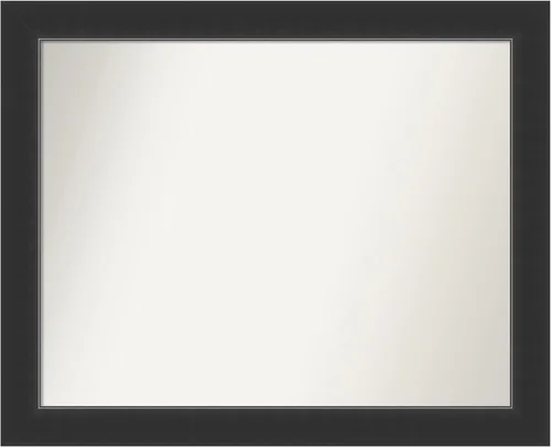 Vista 319 de Amanti Art Espejo personalizado, espejo de baño negro Astor, espejo de pared o espejo de tocador de baño sobre el fregadero (25 x 25 pulgadas)