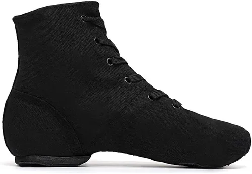 Vista 2 de Smithmelody Canvas Jazz Dancing Sneakers Ballet Dance Boots for Girls Boys