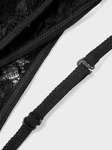 Vista 6 de Donnalla - Conjunto de lencería sexy para mujer, 2 piezas, brasier y pantaletas, conjunto de ropa de dormir