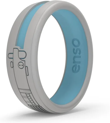 Vista 9 de Enso Rings Star Wars Lightsaber Collection – Anillo de silicona Dualtone – Diseño grabado – Cómodo, transpirable y seguro