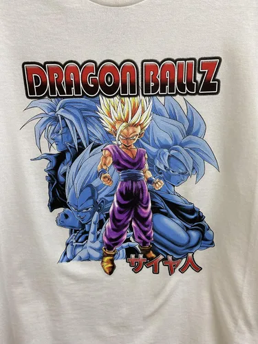Vista 2 de Dragon Ball Z Gohan Super Saiyan Group Pose - Camiseta blanca para hombre