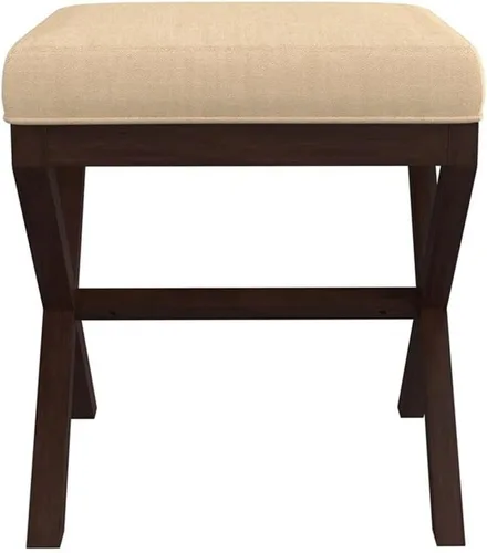 Vista 10 de Hillsdale Morgan - Taburete tapizado sin espalda para sala de maquillaje o baño, color espresso