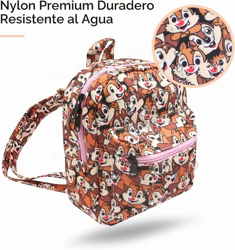 Vista 2 de Cartoon Small Nylon Bag Multipurpose Causal Daypack for Travel Trip Shopping Tablet iPad Mini up to 8 inches Multi Cnd