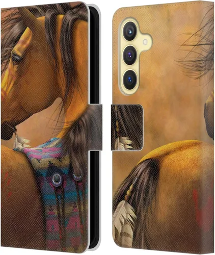 Vista 142 de Head Case Designs Officially Licensed Laurie Prindle A Morgan Christmas Western Stallion Leather Wallet Case Compatible with Samsung Galaxy A07 4G