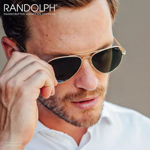 Vista 4 de Randolph USA Concorde Classic Aviator Gafas de sol para hombres o mujeres 100% UV