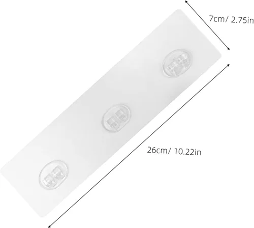Vista 2 de 4pcs No Drill Adhesive Hooks for Shower Shelf PE Wall Mount