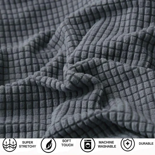 Vista 7 de HFCNMY Funda elástica para futón sin brazos con falda de punto jacquard para sofá cama, lavable a máquina, funda de sofá futón, funda de sofá futón