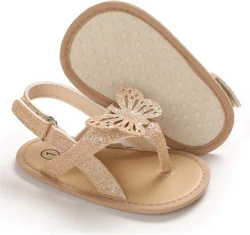 Vista 5 de COSANKIM Sandalias de verano para bebés y niñas con suela suave de flores para recién nacidos, zapatos de vestir para cuna