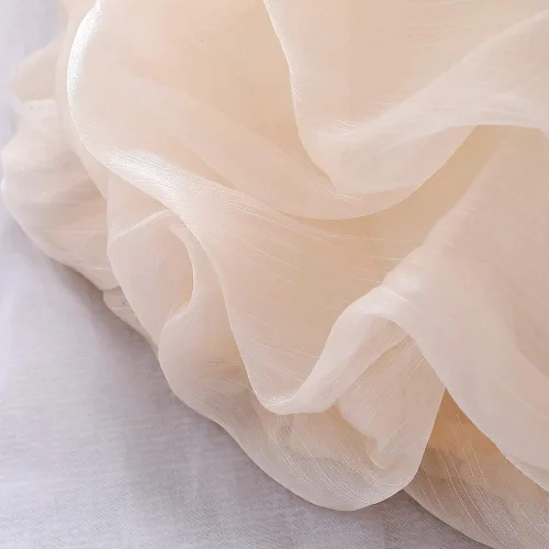Vista 7 de Vestido de princesa con lentejuelas bordadas con hombros descubiertos y lentejuelas para niñas pequeñas, vestidos de fiesta de dama de honor