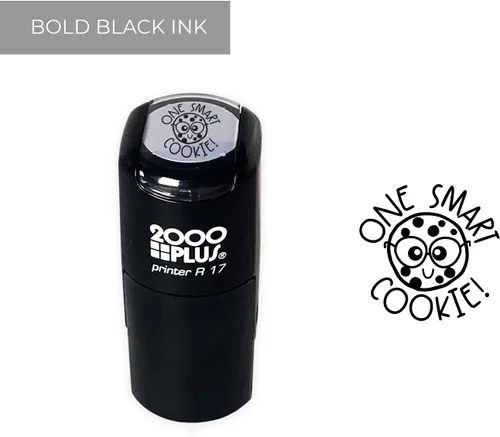 Vista 2 de One Smart Cookie Stamp / 2000 Plus Sello Automático de Maestro con Temática de Comida / Estampador de Golosinas / 9/16" Sello Pequeño de Impresión
