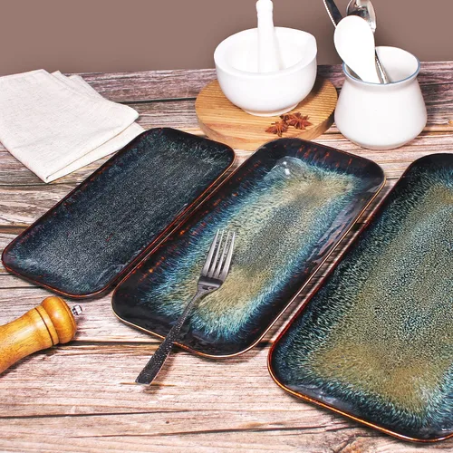 Vista 7 de Juego de platos de porcelana para cena, juego de 2, para fruta, postre, plato para aperitivos, pan, cupcake, ensalada - Apto para microondas