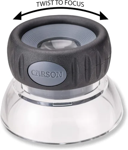 Vista 2 de Carson LumiLoupe Plus Lupa de lupa de soporte enfocable de potencia 10.5x (LO-10)